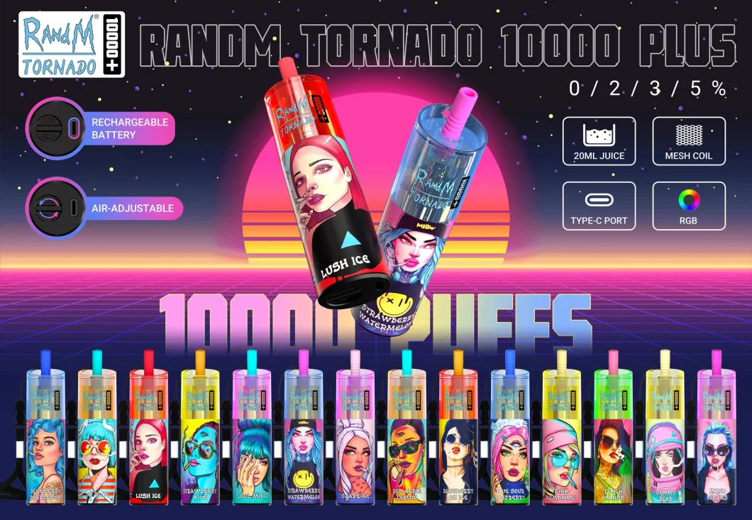 Tornado2023randm Vape Model Factory Price Fruity 10000puffs Disposable Vape.