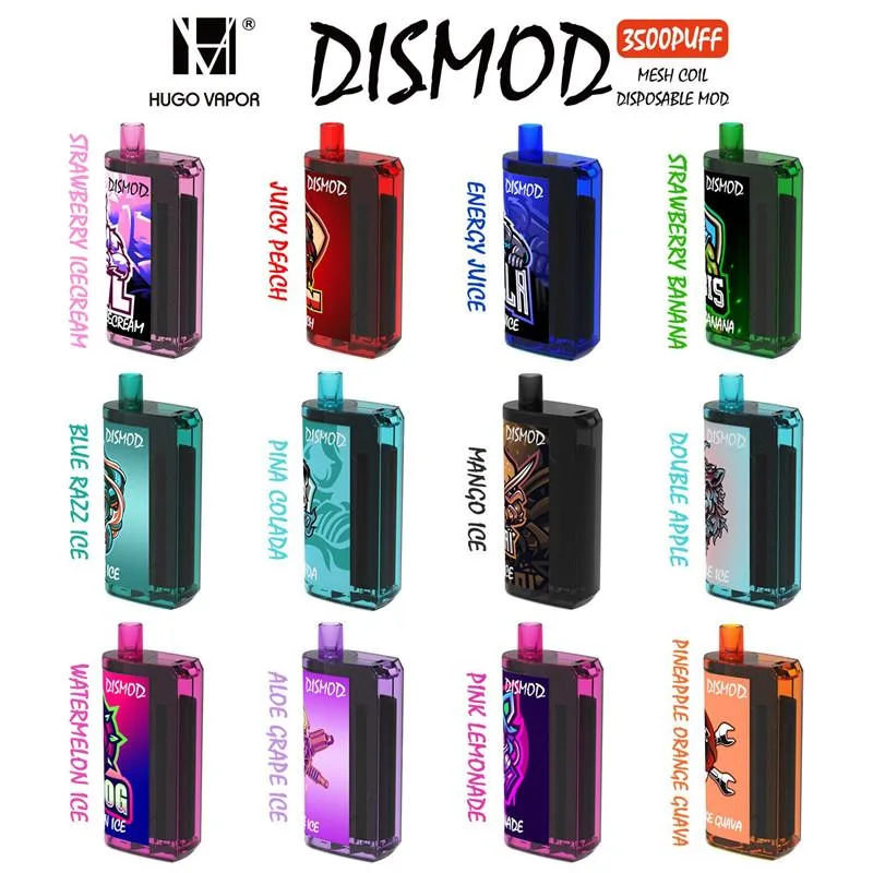 High End New Coming Hugo Vapor Dismod Disposable Vape Device 11ml 3500puffs Pod Vape Ecig Wholesale Disposable Vape