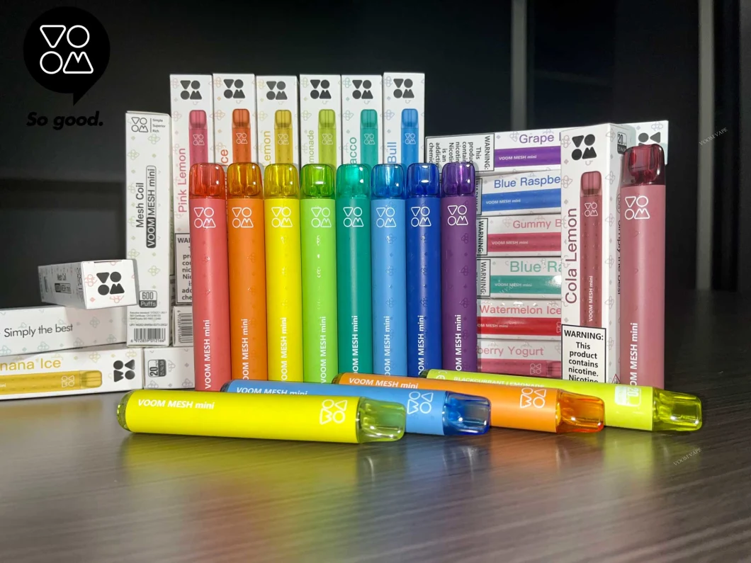 Voom Mesh Mini High Quality E Cig Shenzhen Wholesale Colorful Disposable Electronic Cigarette 500mAh Battery Tpd 800 Puffs Vape